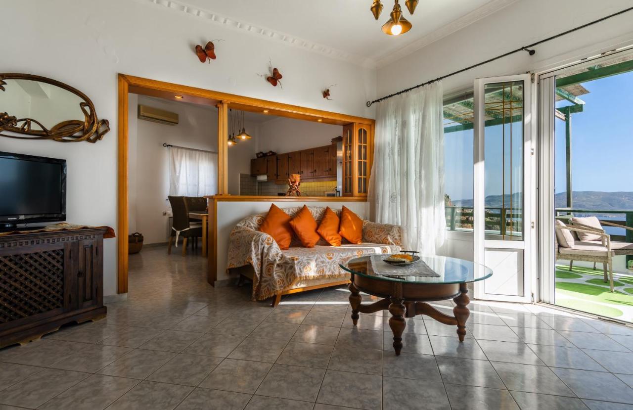 Melisses Sea View House Villa Plaka  Bagian luar foto
