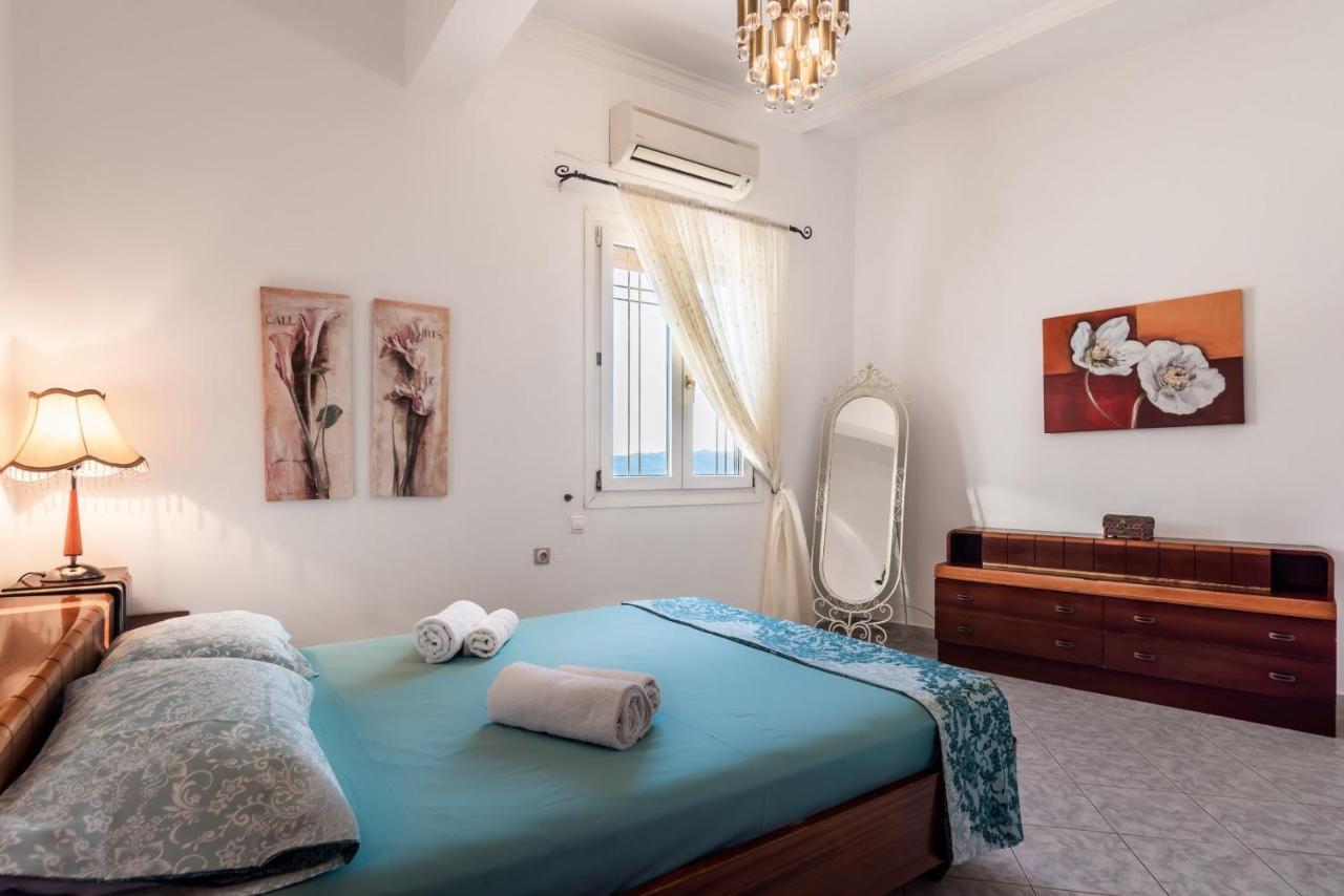 Melisses Sea View House Villa Plaka  Bagian luar foto