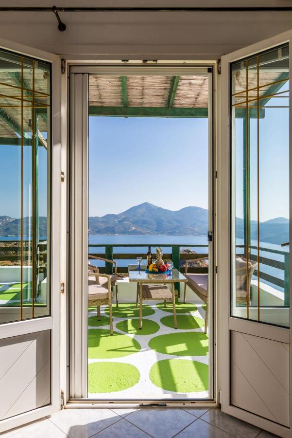 Melisses Sea View House Villa Plaka  Bagian luar foto