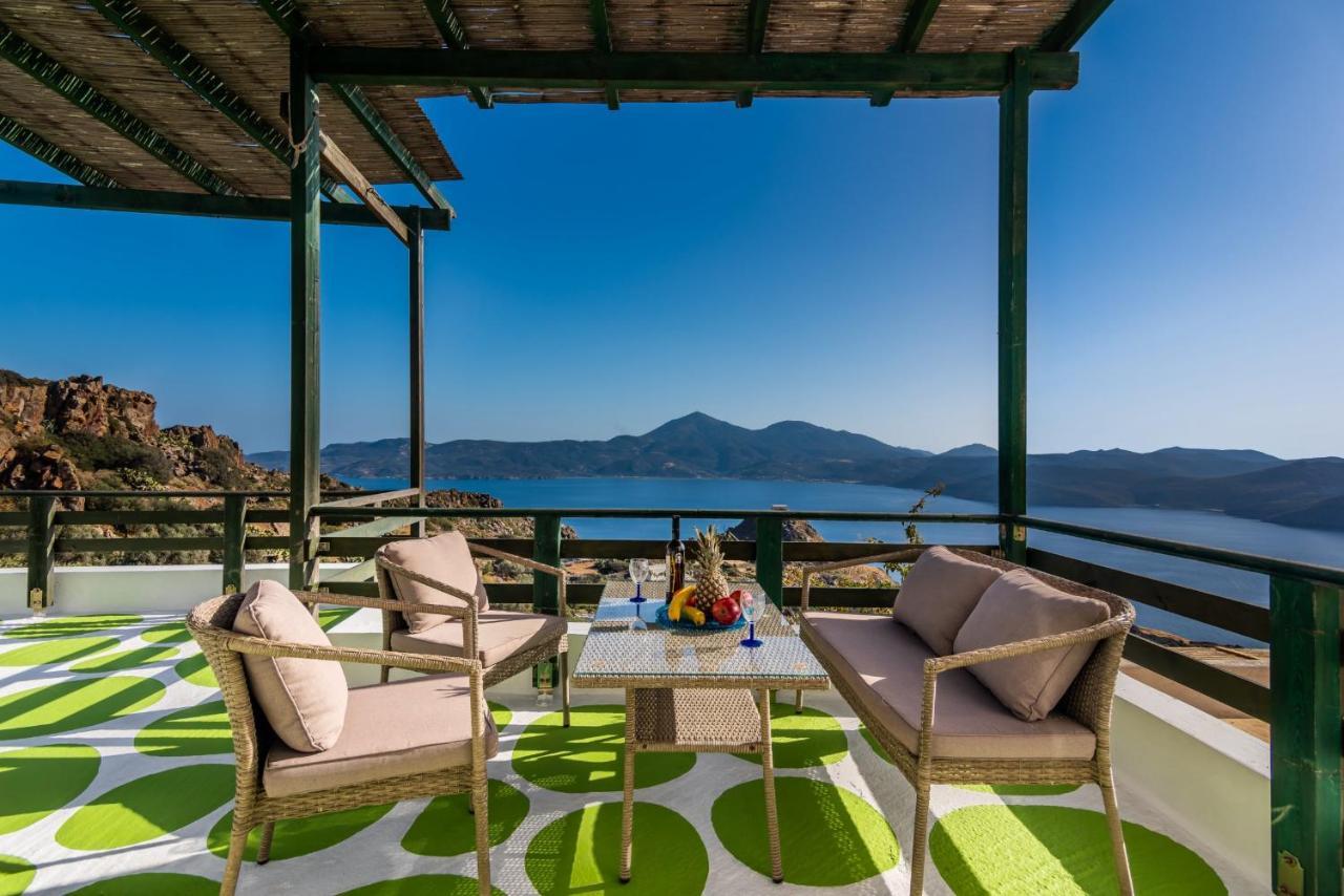 Melisses Sea View House Villa Plaka  Bagian luar foto