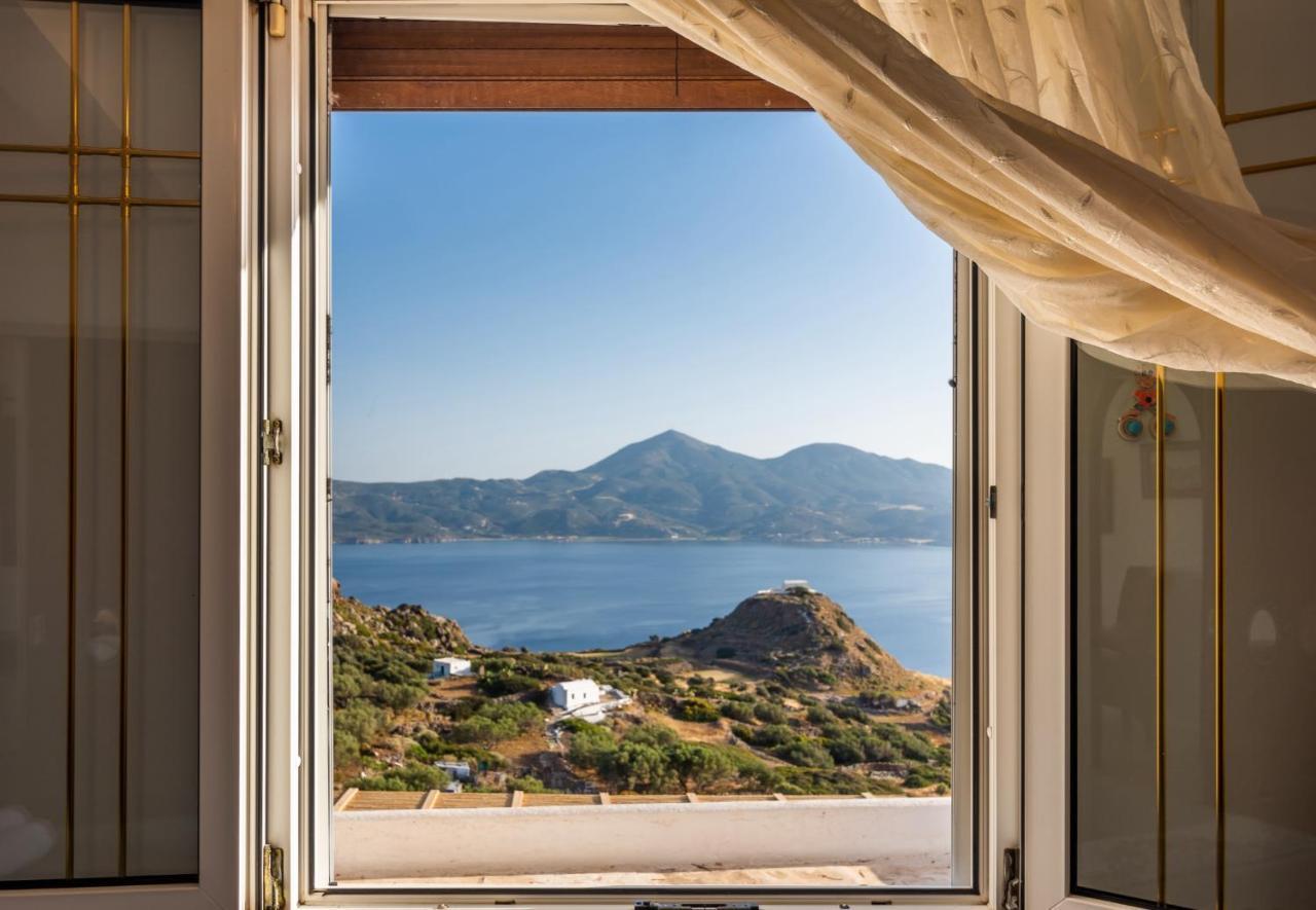 Melisses Sea View House Villa Plaka  Bagian luar foto