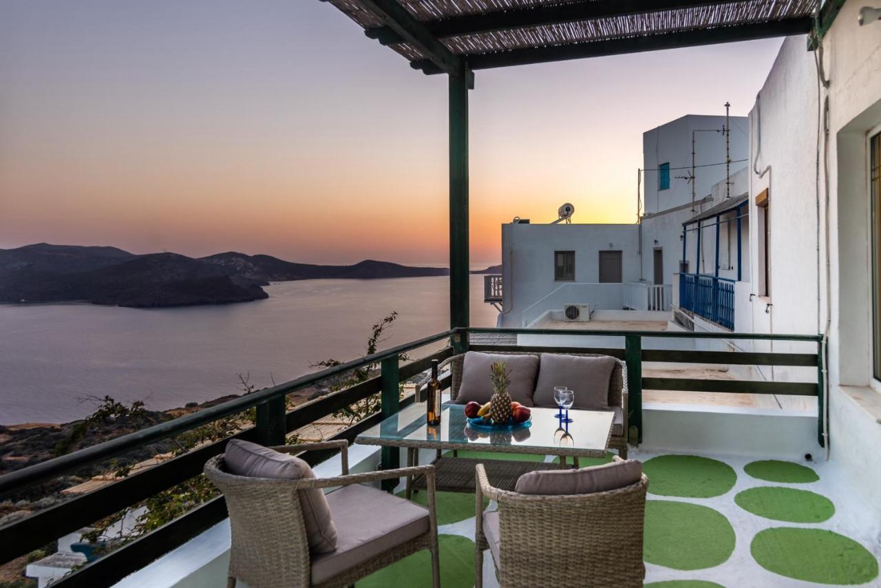 Melisses Sea View House Villa Plaka  Bagian luar foto