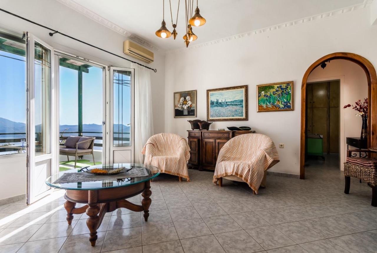 Melisses Sea View House Villa Plaka  Bagian luar foto
